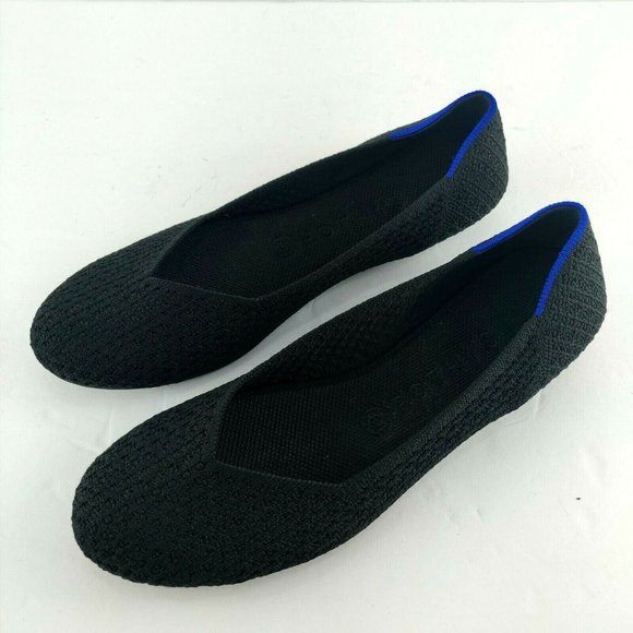 Rothy’s The Flat Size 9 W Round Toe Comfort Slip On  Ballet Flats in Black Blue - Picture 3 of 11
